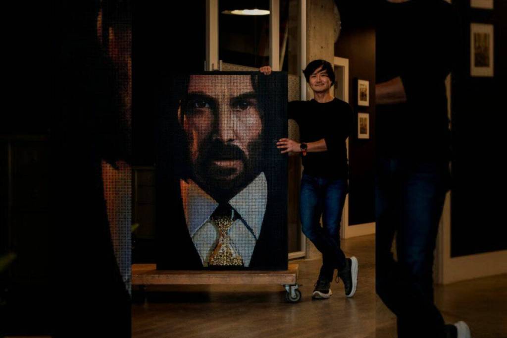 Victoria artist ‘paints’ John Wick with 11,111 nails